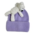 thumbnail image 2 of Gorro de invierno informal, cálido, suave y resistente al viento, accesorio de disfraz para hombres y mujeres, gorro de nieve Púrpura, 2 of 8
