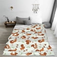 thumbnail image 5 of Fuzoiu Squirrel Playing Print Ultra-Soft Micro Fleece Blanket,All Seasons Flannel Throw, Lightweight Blanket for Bed, Sofa, Couch, Movie Night, Camping, and Travel-60"x50", 5 of 7