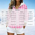 thumbnail image 3 of Njagoc3 Womens Plaid Gingham Zip Up Hoodie Drawstring Long Sleeve Loose Fit Fleece Sweatshirt with Pockets Casual Fall Outerwear for Picnic Travel，Pink，XXL, 3 of 6