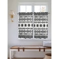 thumbnail image 2 of Black White Boho Bathroom Window Curtain, Vintage Abstract Art Ethnic Tribe Light Filtering Coffee Kitchen Curtains, Bedroom Living Room Curtains 2 Panel 84"x45", 2 of 6