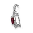 thumbnail image 2 of Finest Gold 14K White Gold 0.2 CTW Diamond & 1.10 Ruby Pendant, 2 of 4