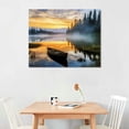 thumbnail image 2 of Nawypu  Lake Wall Art Canvas Picture: Nature Landscape Print Decor Boat Scenery Artwork Sunrise Scenic Painting for Bathroom Bedroom Decor, 2 of 6