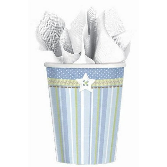 Amscan Multicolor Striped Train 9 oz. Paper Cups, 8 Count