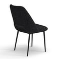 thumbnail image 5 of Pemberly Row Boucle Upholstered Seat and Back Side Chair (Set of 2) in Black, 5 of 7