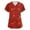Red_07#1026A, variant on Hearthz Christmas Scrub Tops Women Plus Size Stretch Scrubs Top for Women V Neck Short Sleeve Nurse Uniforms with Pockets S-5xl