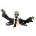 thumbnail image 3 of Northlight LED Lighted and Animated Zombie Halloween Decoration - 19" - White Lights, 3 of 9
