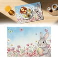 thumbnail image 2 of Easter Placemats, Bunny Rabbits Flower Eggs Easter Placemats, Seasonal Spring Table Mats for Dining Table Kitchen Decorations, Spring Farmhouse Rustic Eggs Table Decor 11.8"x17.7", 2 of 9