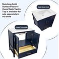 thumbnail image 6 of 36" Blue Freestanding Bath Vanity with Bottom Drawer, Blue Sink Base Cabinet Without Top, 6 of 8