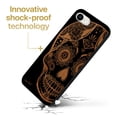 thumbnail image 3 of Case Yard Wooden Case for iPhone-SE Soft TPU Silicone cover Slim Fit Shockproof Wood Protective Phone Cover for Girls Boys Men and Women Supports Wireless Charging Ice Skull Design, 3 of 7