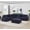 Dark Blue, variant on Chenille Reversible Modular 6 Piece Corner Sectional Couch with Ottoman for Comfortable and Versatile Living Room, Family Room, Home Theater, Living Spaces