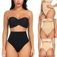 thumbnail image 6 of Plus Size Tummy Control Panties Butt Lifter Shapewear  Pulling Underwear Thong G-string  Body Shapers  Cincher Briefs Slimming Waist Trainer NUDE S, 6 of 8