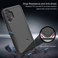 thumbnail image 2 of Allytech Galaxy A32 5G Phone Case, Hybrid TPU PC Military Grade Shockproof Protection Slim Scratch Resistant Bumper Defender Case Cover for Samsung Galaxy A32 5G 6.5-Inch - Black, 2 of 4