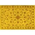 thumbnail image 1 of Ahgly Company Machine Washable Indoor Rectangle Persian Yellow Traditional Area Rugs, 6' x 9', 1 of 4