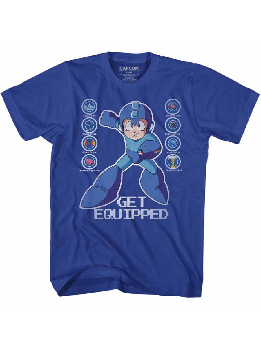 Mega Man Navy Adult T-Shirt 