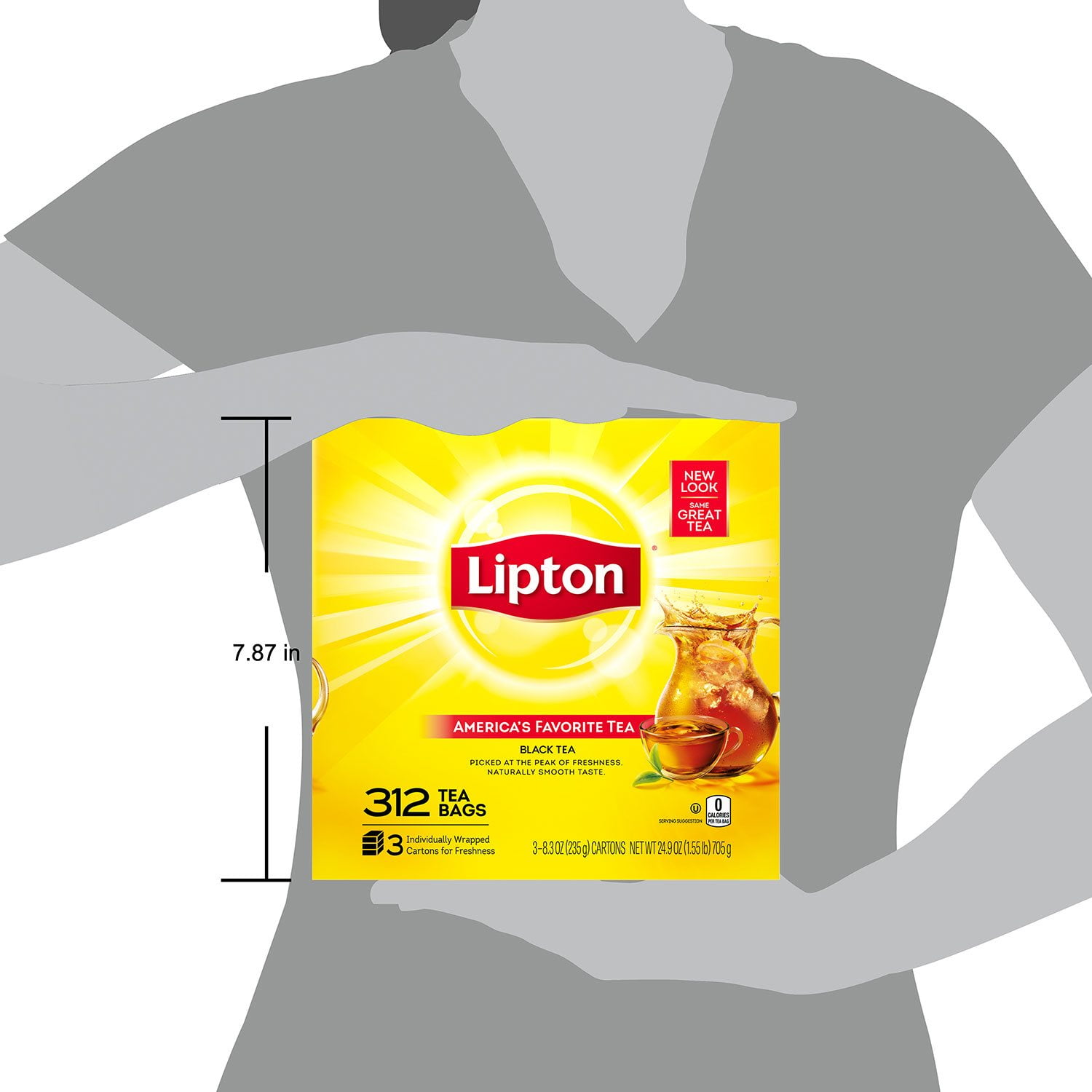 Lipton Black Tea 312 Tea Bags, Naturally Smooth Taste, – Caffeinated Hot or Iced Tea