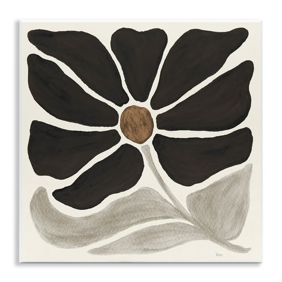 Stupell Industries Modern Neutral Flower Botanical & Floral Painting Unframed Art Print Wall Art, 12 x 12