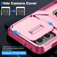 thumbnail image 3 of for Motorola Moto G 5G 2025 Case with Sliding Camera Cover, [Drop Protection] [Magnetic Rotated Kickstand] Military Grade Shockproof Heavy Duty Cover for Moto G 5G 2025, Pink, 3 of 8