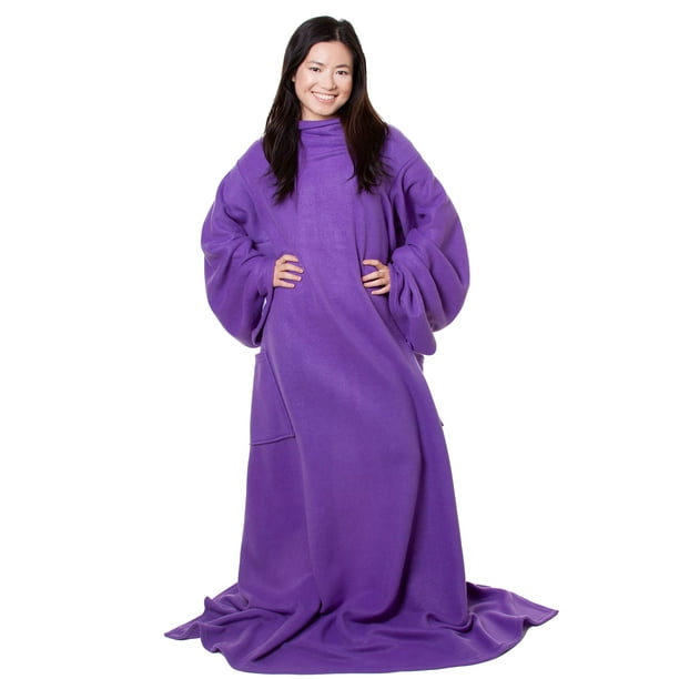 SNUGGIE - La couverture portable originale qui a des manches, chaude,  confortable, polaire super douce, couverture fonctionnelle avec manches et  poches pour adultes, femmes, hommes, comme on le voit à la télévision 