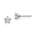 thumbnail image 2 of Stainless Steel Polished 5mm Star CZ Stud Post Earrings, 2 of 7