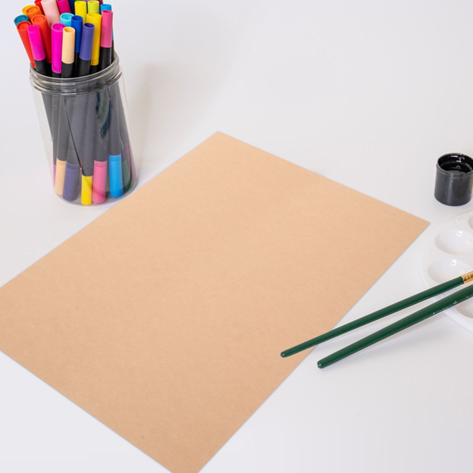 100 Sheets White Cardstock Paper for Crafts, Trinket Panels, and Projects - Kraft Card Paper