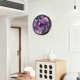 thumbnail image 6 of Voice Activated Clock with Glow Light 12 Inch Large Silent Wall Clock Battery Operated for Home Decor Giant Purple Tree, 6 of 8