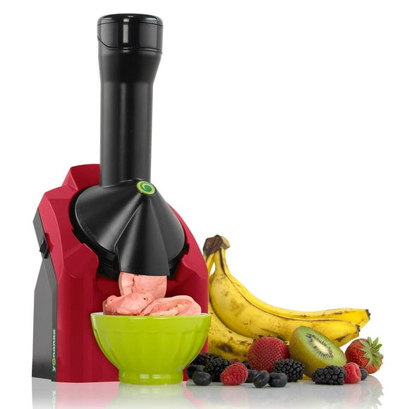 Yonanas 902RD Máquina para hacer postres suaves de frutas congeladas, veganas, sin lácteos, sin BPA, incluye 36 recetas, 200 vatios, rojo