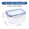 thumbnail image 4 of Recipiente de comida KIGI de plástico rectangular de 500 ml, paquete de 4, 4 of 6