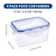 thumbnail image 4 of Recipiente de comida KIGI de plástico rectangular de 500 ml, paquete de 4, 4 of 6