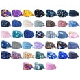 thumbnail image 4 of Shengyu Surgery Caps Doctors Adjustable Breathable Dull Polish Button Professional Chic Various Patterns Multifunctional Operating Hats Purple Flower, 4 of 7