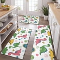 thumbnail image 2 of Dinosaur with ROAR Pattern Kitchen Rugs Sets Of 3,Kitchen Runner Rugs Non Skid Washable,Decorative Kitchen Floor Mats for Kitchen,Sink,Laundry,17"x30"+ 17"x47" + 17"x59", 2 of 6