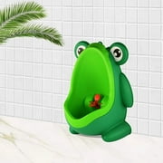 NKFPAEK Urinal for Boy, Frog Pee Urinal with Suckers, Frog Potty with Removable Bowl & Spinning Target, Toilet Training Urinal for Home, Frog Toilet - Green