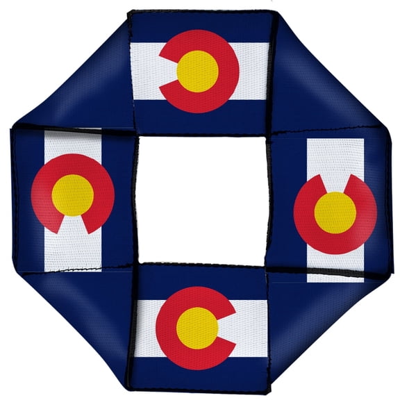 Dog Toy Octagon Flyer Colorado Flag Centered