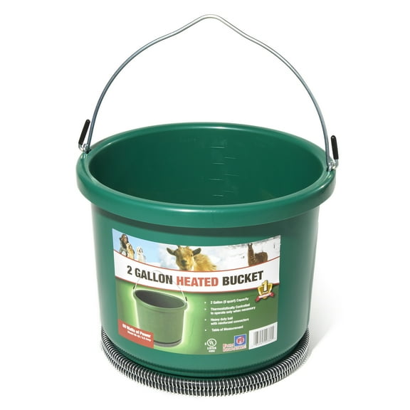 Farm Innovators HB-60 Oversized 2 Gallon Plastic Heated Bucket, 60 Watt
