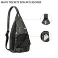 thumbnail image 3 of Star Map Sling Backpack - Celestial Navigation Print Design, Lightweight Anti-Theft Daypack for Alternative Fashion Students, 3 of 4