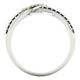 thumbnail image 4 of Solitaire with Accents Engagement Ring for Women - 0.22ct Natural Peridot in 14K White Gold Promise Ring, 4 of 6