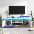 thumbnail image 3 of 65" LED TV Stand with Power Outlet for up 75" TVs, Modern Large Entertainment Center Long Sounbar Media Console Table Stand for Living Room, 3 of 9