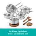 thumbnail image 3 of The Pioneer Woman 14-Piece Stainless Steel Cookware Set, Cooking Pots and Pans Set with Kitchen Utensils, 3 of 20