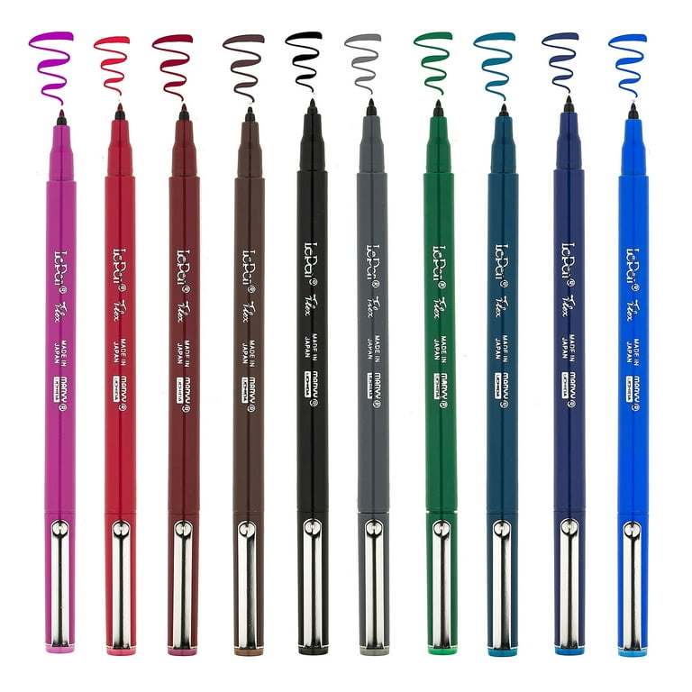 LePen® Flex Marker, Brush Tip, Pastel, 6 Per Set, 2 Sets, 1