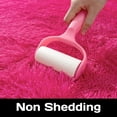 thumbnail image 6 of Jakolive Plush Shaggy 7'x7' Circular Carpet, Rose Red Princess Castle Design, Fluffy Kids' Rug, Adorable Accent, for Girls' Room, Living Space, 6 of 8