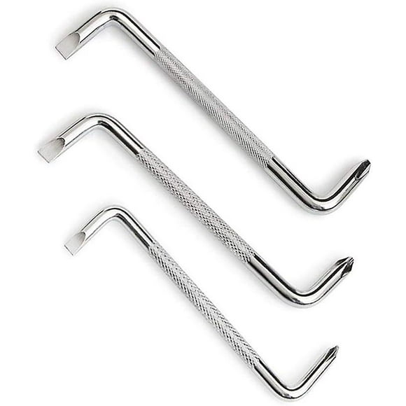 3 Pieces Offset Screwdriver Set with Flat Head ic Screwdriver, Z-Type with Phillips Screwdriver