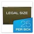 thumbnail image 7 of "Extra Capacity Reinforced Hanging File Folders with Box Bottom, 4"" Capacity, Letter Size, 1/5-Cut Tabs, Green, 25/Box | Bundle of 5 Boxes", 7 of 7