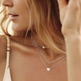 thumbnail image 3 of ChainsHouse Silver Initial Heart Necklaces for Women Letter A-Z Dainty Pendant Necklace Wife Daughter Mother Birthday Christmas Jewelry Gift, 3 of 8