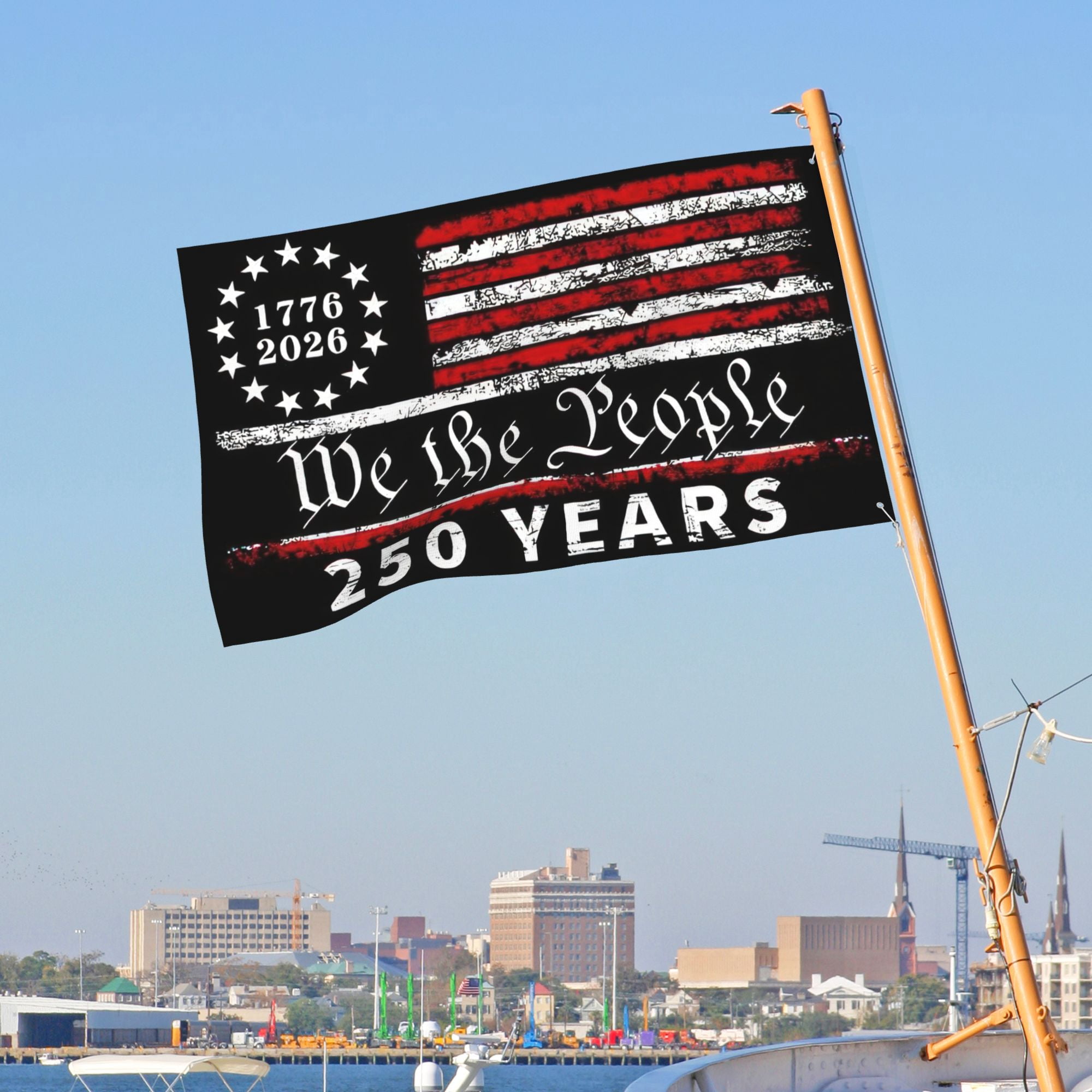 250 Year American Anniversary Flag 3x5 Ft Double Sided 250th Anniversary USA Flag 4th of July We-The-People Patriotic Flags For Outside Yard Indoor Decor