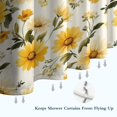 thumbnail image 6 of Beige Yellow Flower Pattern Shower Curtain 36"x72" ,Bathroom Decorative Shower Curtains Set with 12 Hooks,Modern Waterproof Washable Shower Curtain, 6 of 6