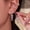 Silver, variant on Exquisite Gold-Tone Fish Bone CZ Dangle Earrings with Matching Ear Cuff - Minimalist Luxury for Every Look