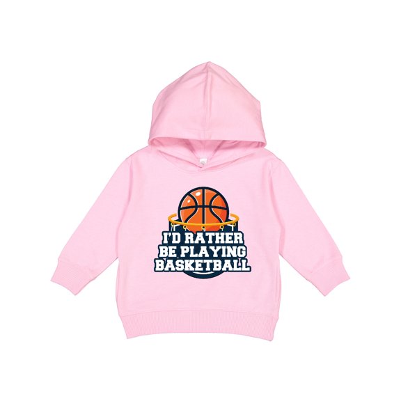 Inktastic I'd Rather Be Playing Basketball Toddler Hoodie