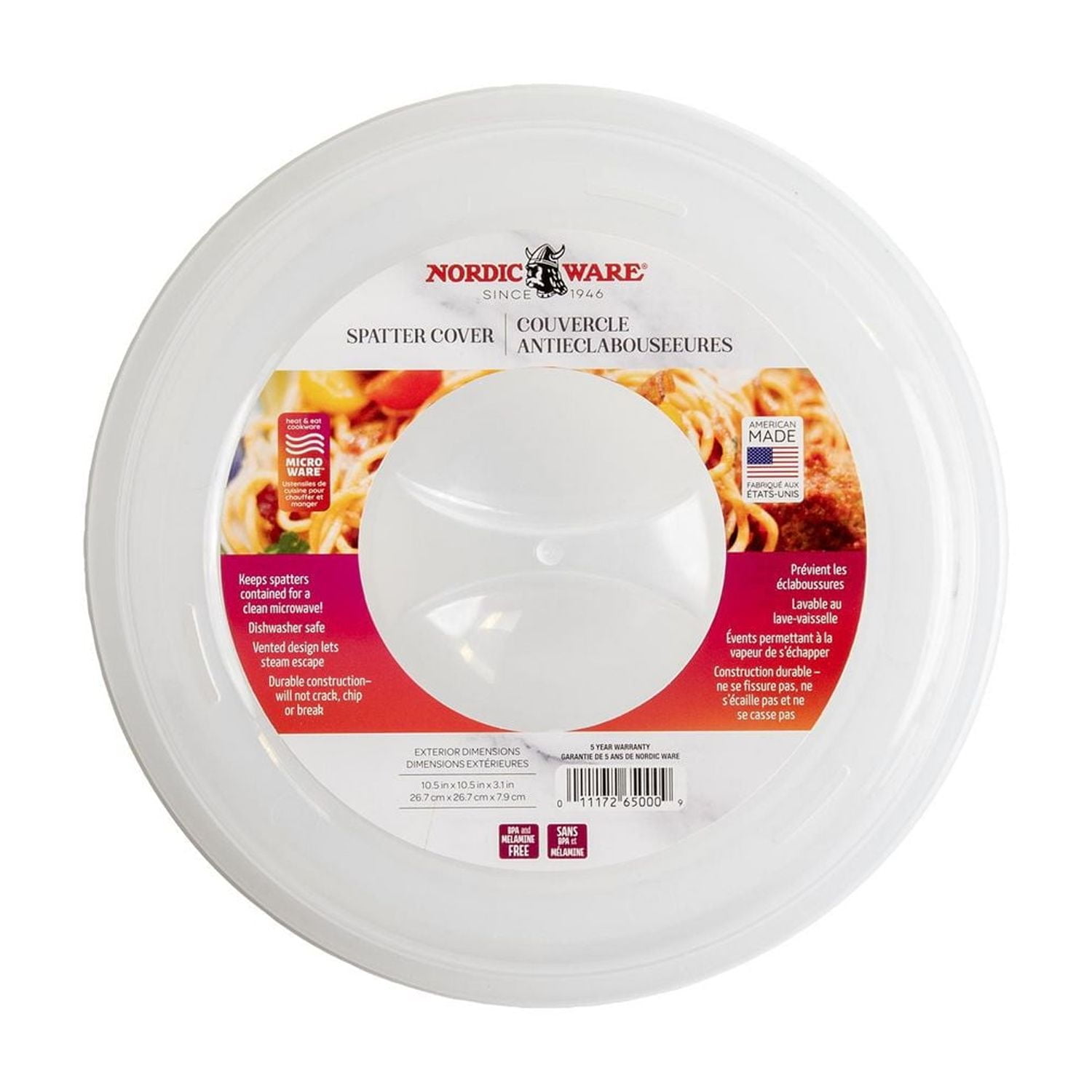 Couverture d'éclaboussures de micro-ondes NordicWare