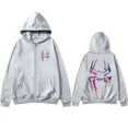 thumbnail image 5 of Chandail à Capuchon à Fermeture Éclair Imprimé Araignée Rapper Metro Boomin Heroes & Villains pour Hommes, Veste Décontractée Gothique à Fermeture Éclair, Tendance Hip Hop Cool pour Hommes, 5 of 5