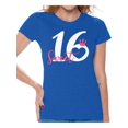 thumbnail image 1 of Awkward Styles Sweet 16 T Shirt for Ladies Sweet Sixteen Shirts for Girls Birthday Girl Shirt Birthday Gifts for Teens I am 16 T-Shirt for Her Sweet 16 Party Clothing Pink Prints Teen Party, 1 of 4