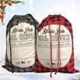 thumbnail image 2 of Bolsa de Navidad a cuadros blanco y negro Bolsa de regalo de Navidad bolsillo con cordón Bolsa de Navidad - cuadros rojos y negros ANGGREK Otros, 2 of 8